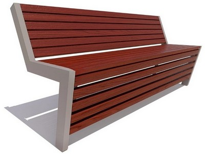 Парковая скамейка Техно, Лиственница (брус 30х60)