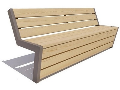 Парковая скамейка Техно, Сосна (брус 30х120)