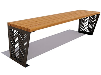 Скамейка парковая Гарнизон (банкетка), Лиственница