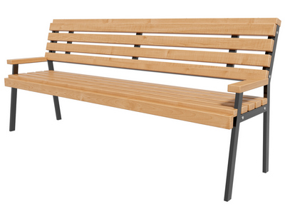 Скамейка парковая Бруно с подлокотниками