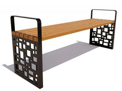 Скамейка садовая Барселона без спинки, лиственница