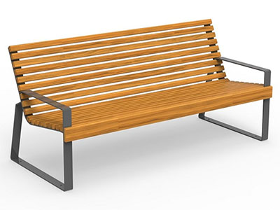 Скамейка со спинкой Алекс 4