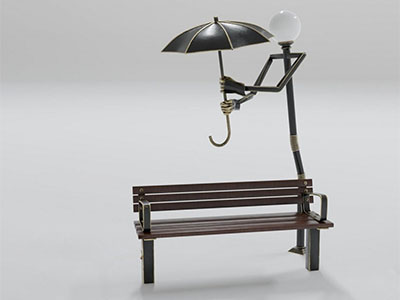 Скамейка TORUDA Столбик с зонтиком