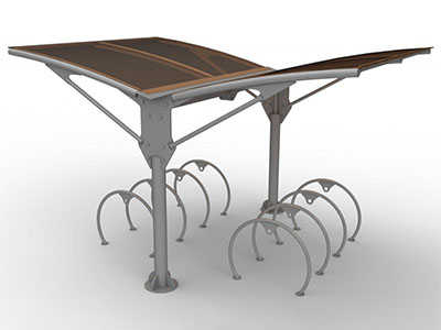 Велопарковка с навесом Италия