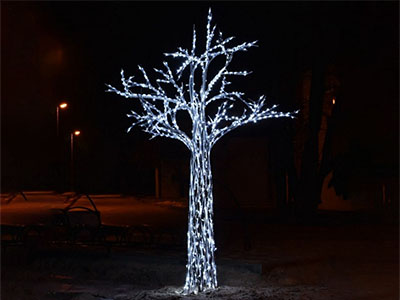Световая фигура Дерево из алюминия