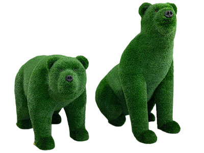 Топиари композиция медведица Монти и медведь Муни - газон Deluxe Green