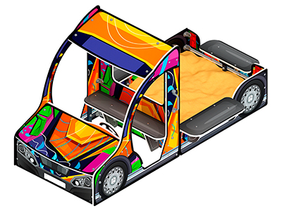 Песочница Кузовичок (граффити)