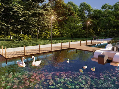 Пирс TORUDA-3 с канатным ограждением, 1 м2