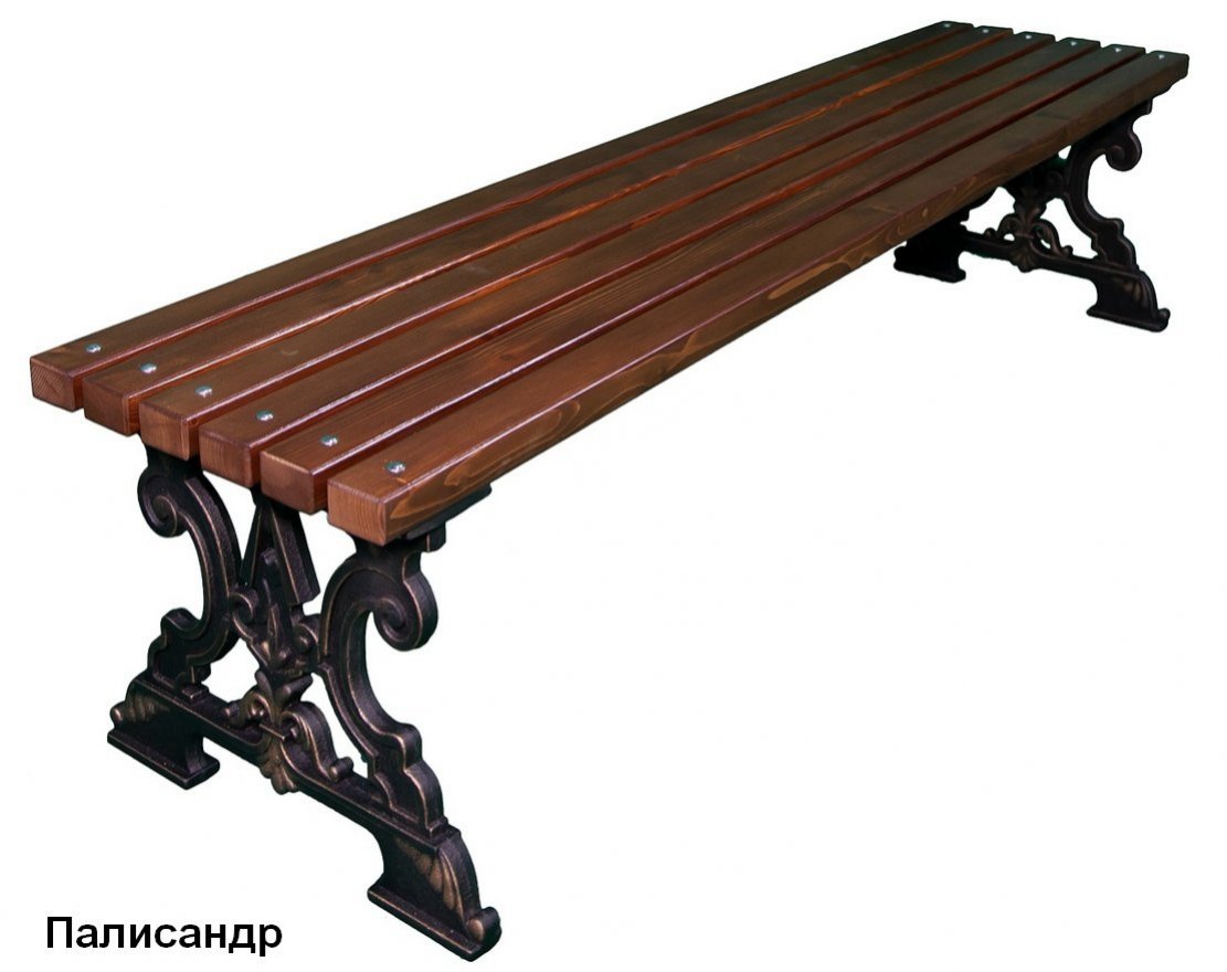 Скамейка парковая Д-6 (банкетка), Лиственница - вид 3