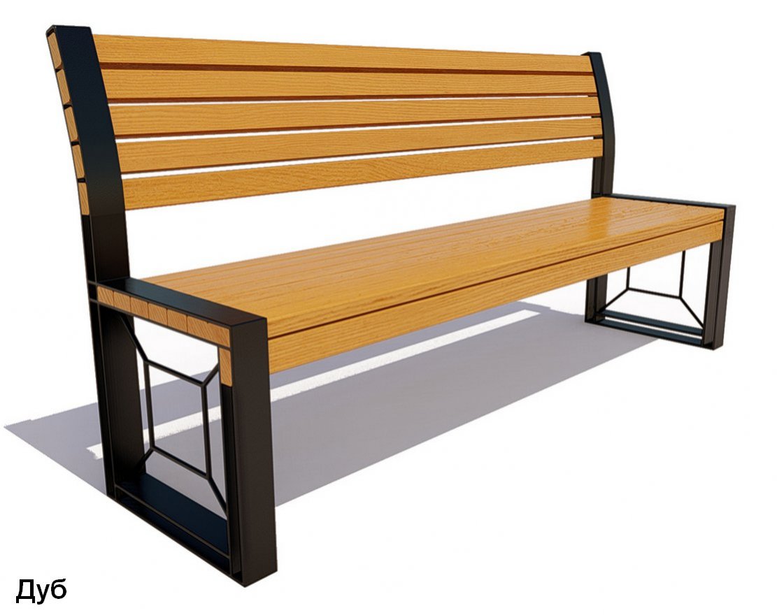 Скамейка уличная Бавария, Сосна - вид 4