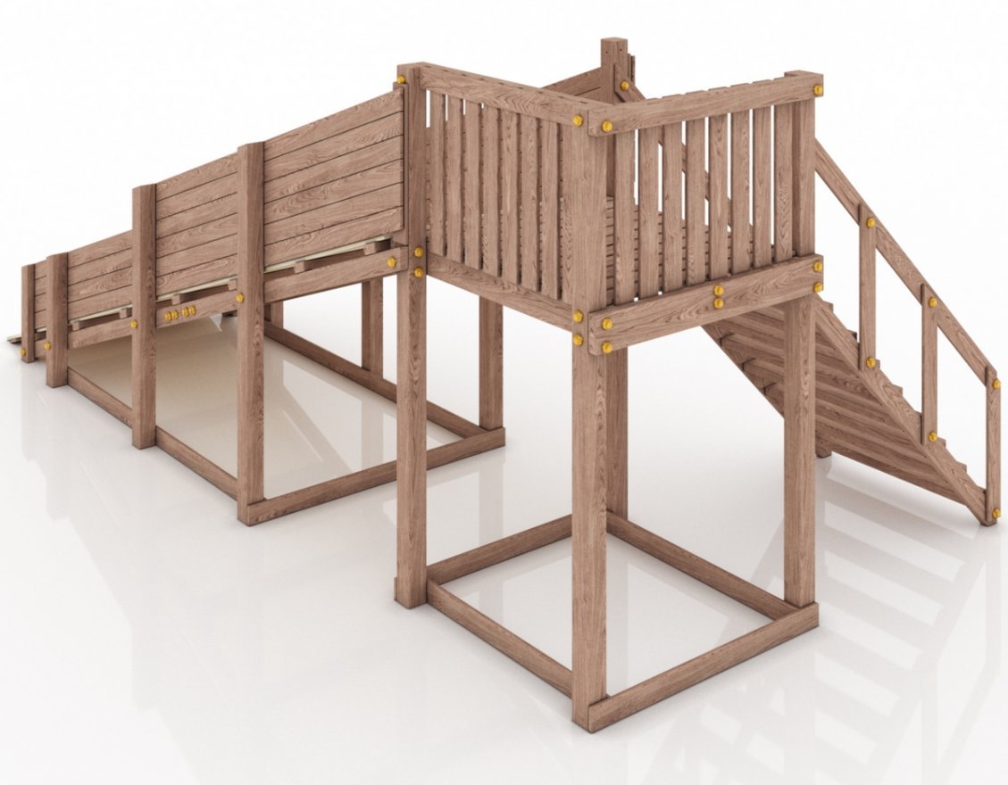 Зимняя горка Морозный простор 4 (скат 4.5 м) - вид 4