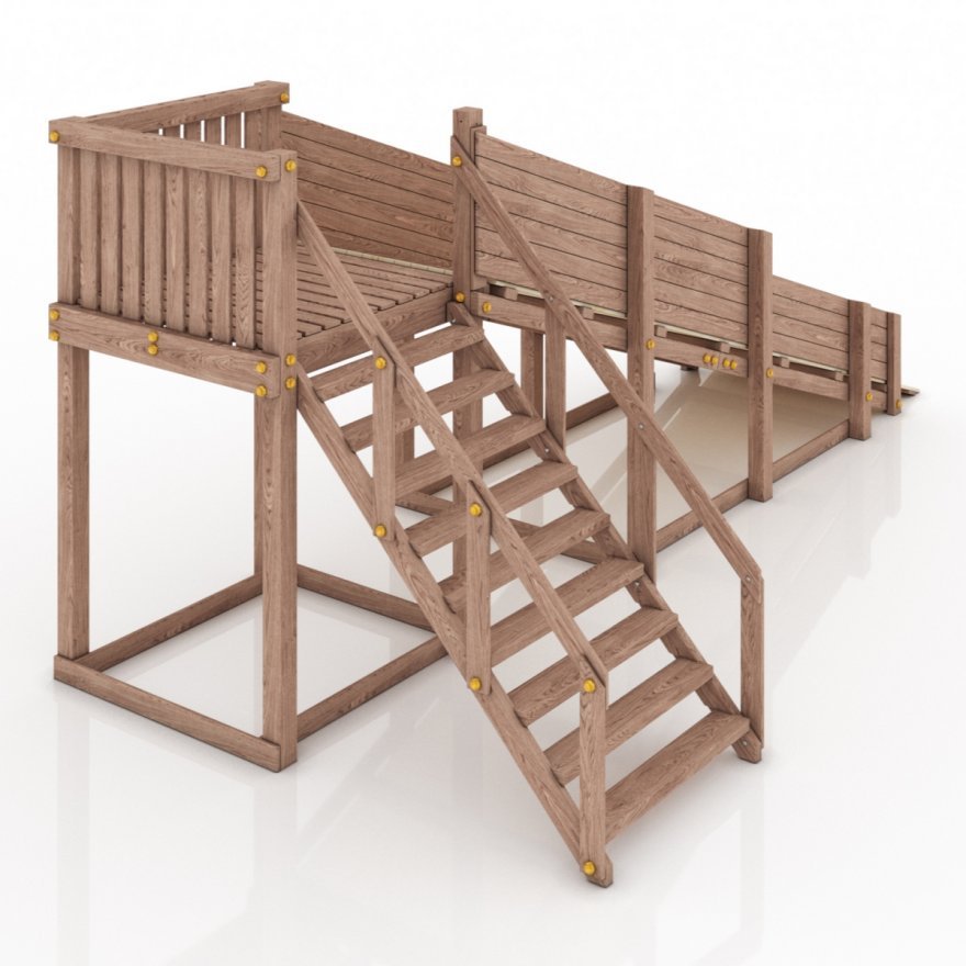 Зимняя горка Морозный простор 4 (скат 4.5 м) - вид 5