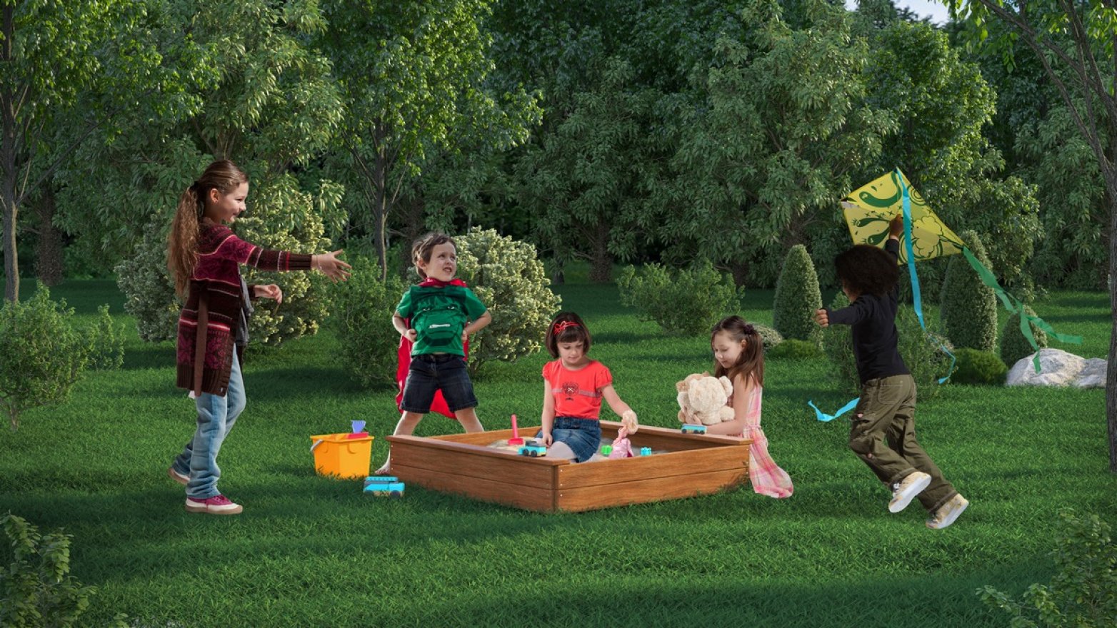 Деревянная песочница Ласточка 2 - вид 2