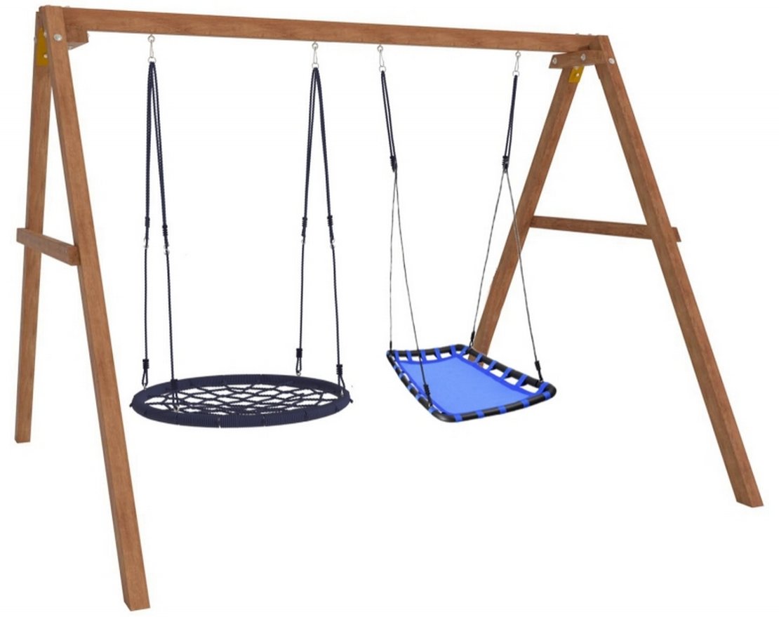 Деревянные качели Весна с гнездом Лодка и гнездом 100 см - вид 3
