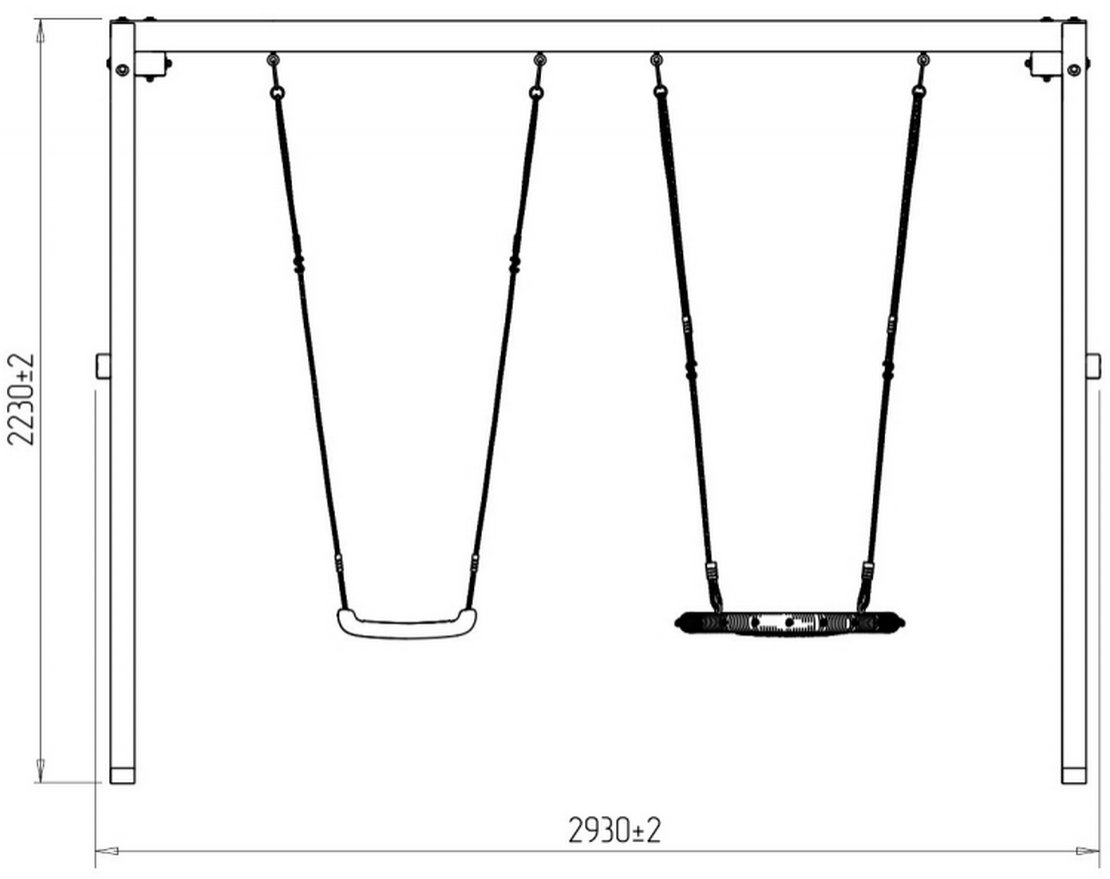 Деревянные качели Весна с качелями гнездо 60 см - вид 5