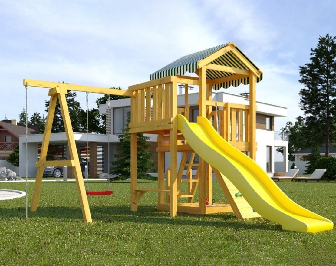 Детская игровая площадка Гарда 1 (Шоколад) - вид 2