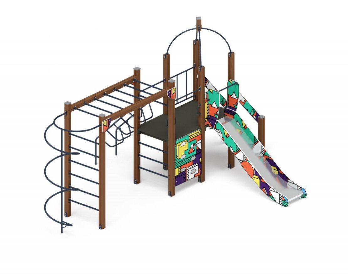 Детская игровая площадка Лаборатория веселья-2 (цветная) - вид 4