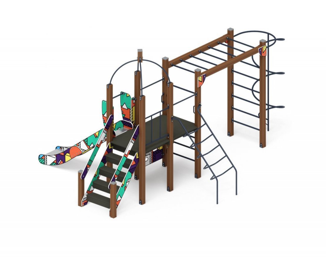 Детская игровая площадка Лаборатория веселья-2 (цветная) - вид 3