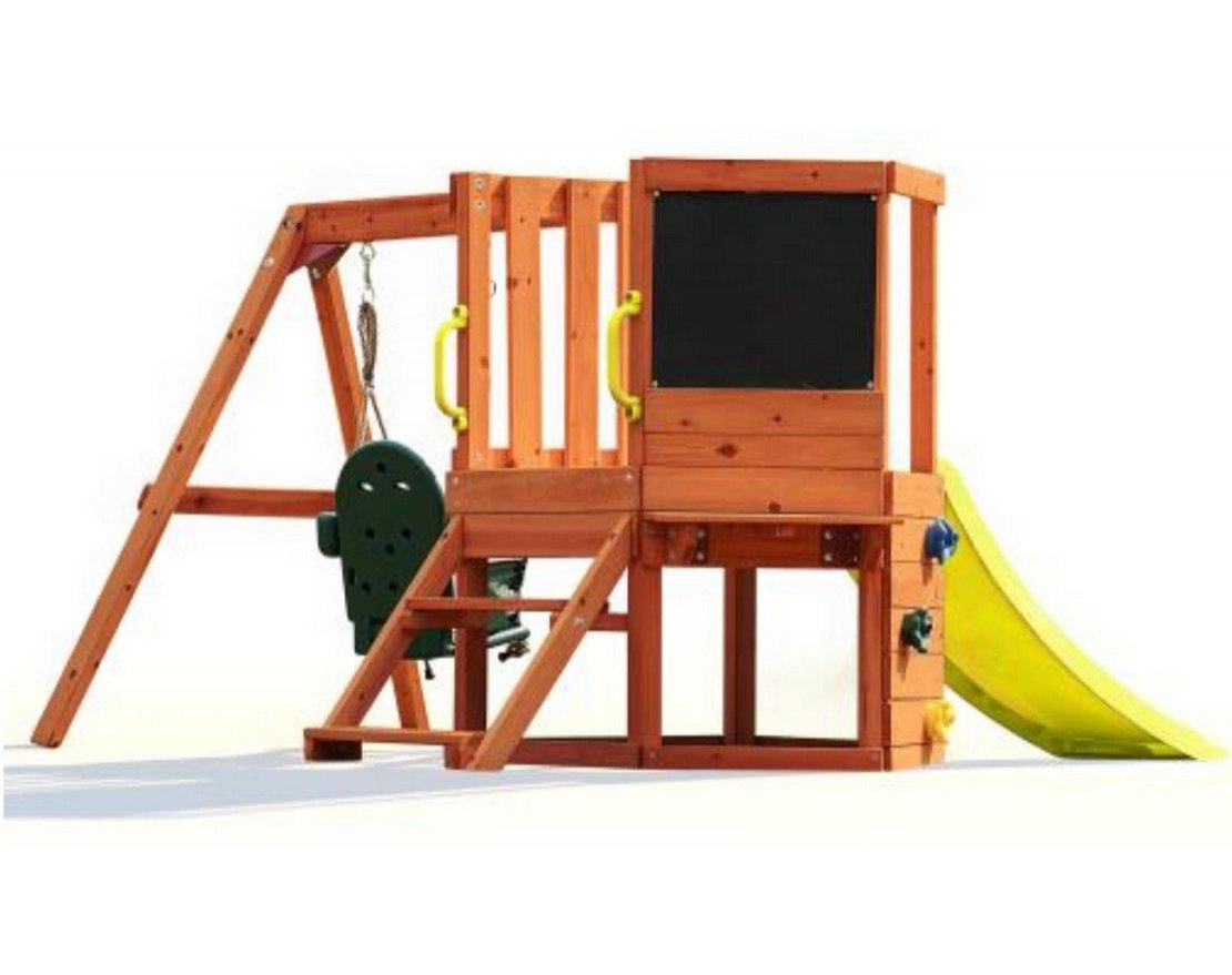 Детская игровая площадка Городок с горкой и качелями - вид 3