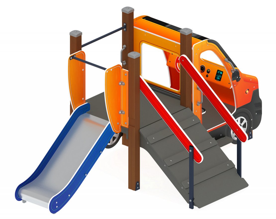 Детская игровая площадка Шофер-4 (оранжевый) - вид 3