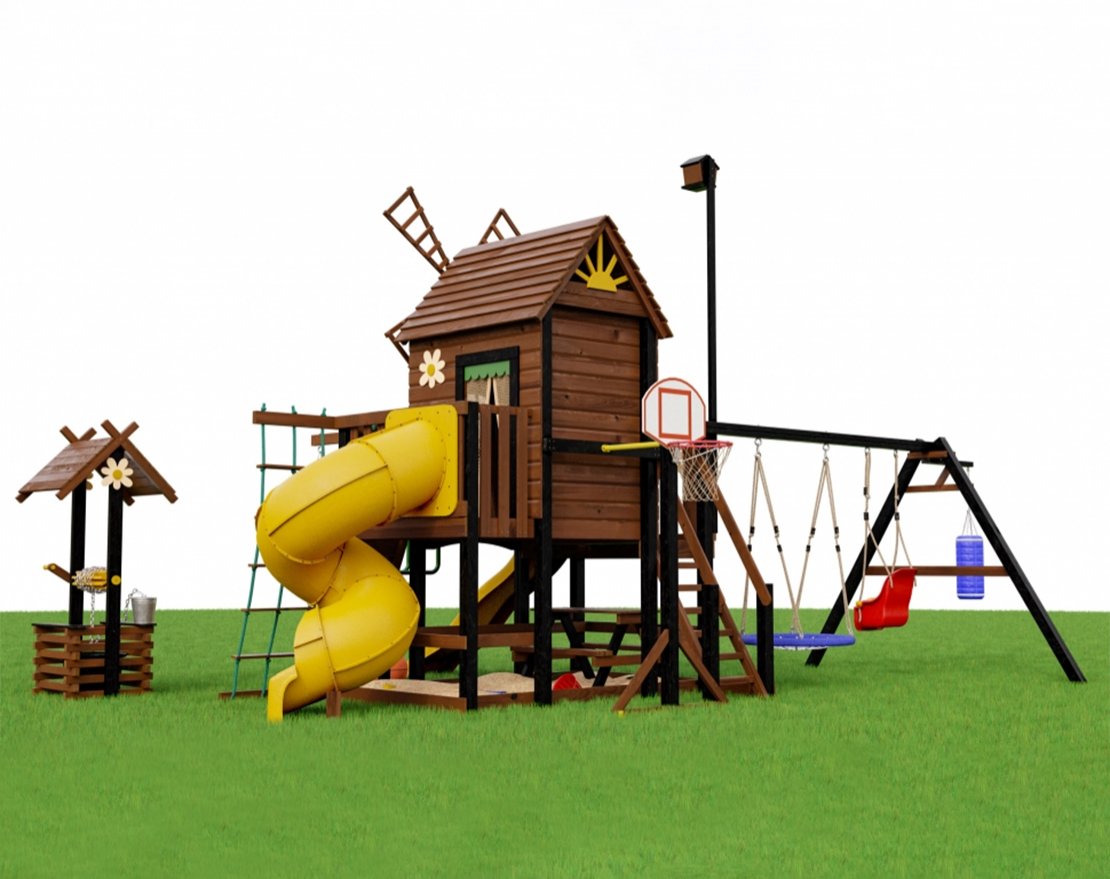 Детская игровая площадка Мулен 5 с колодцем - вид 4