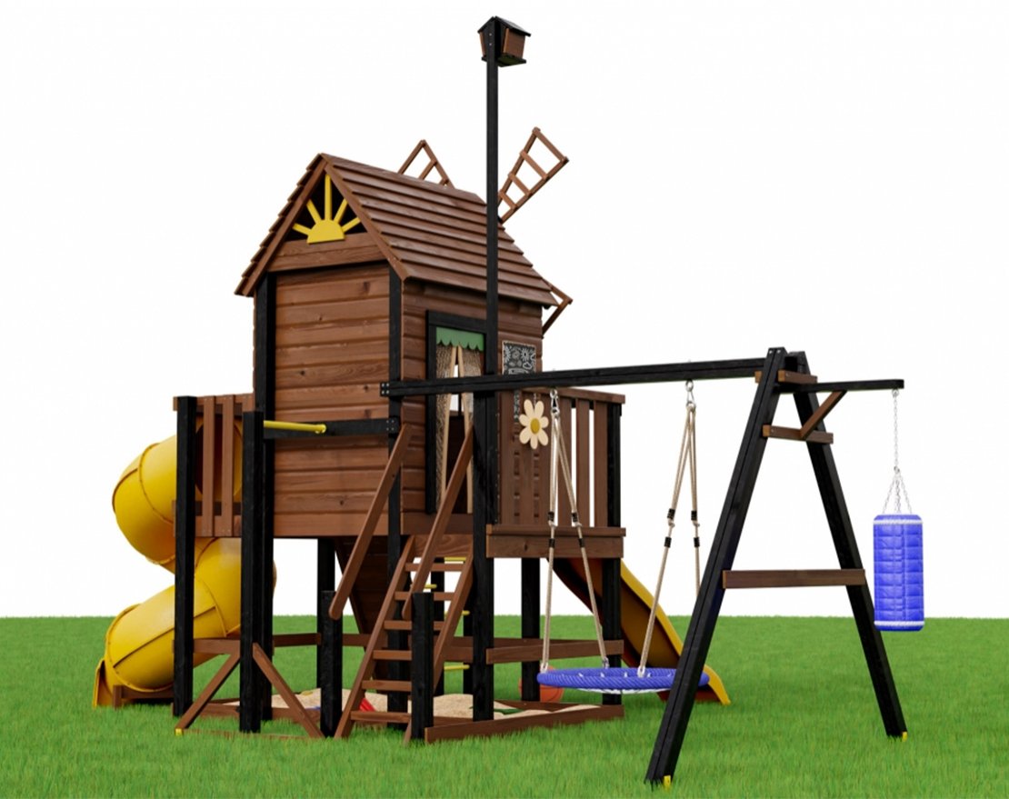 Детская игровая площадка Мулен 4 с колодцем - вид 2