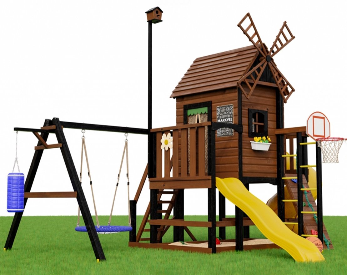 Детская игровая площадка Мулен 4 с колодцем - вид 5