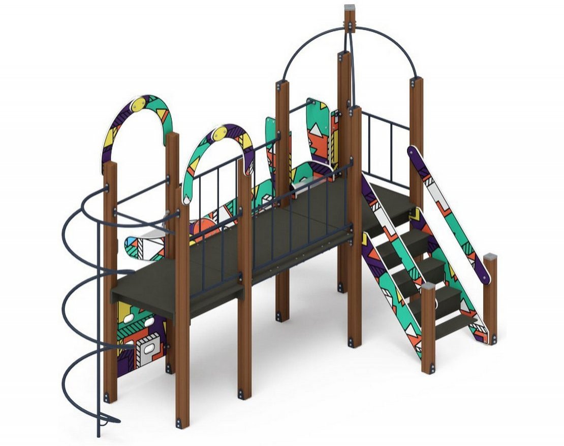 Детская игровая площадка Лаборатория веселья-3 (цветная) - вид 4