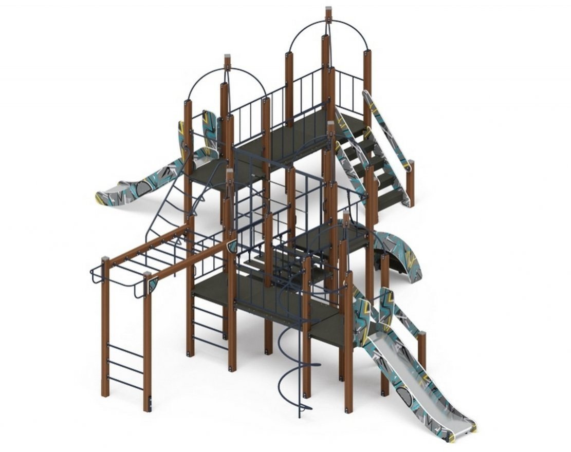 Детская игровая площадка Лаборатория веселья-7 (серая) - вид 3