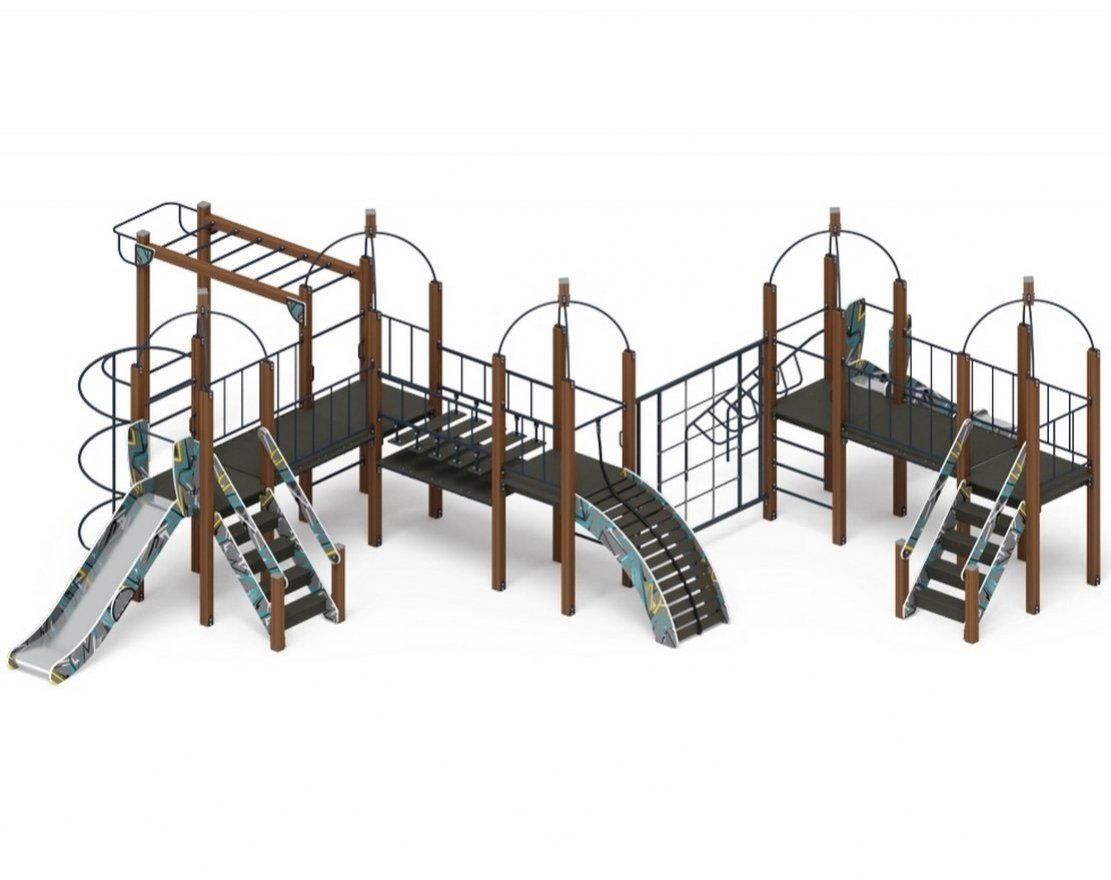 Детская игровая площадка Лаборатория веселья-7 (серая) - вид 4