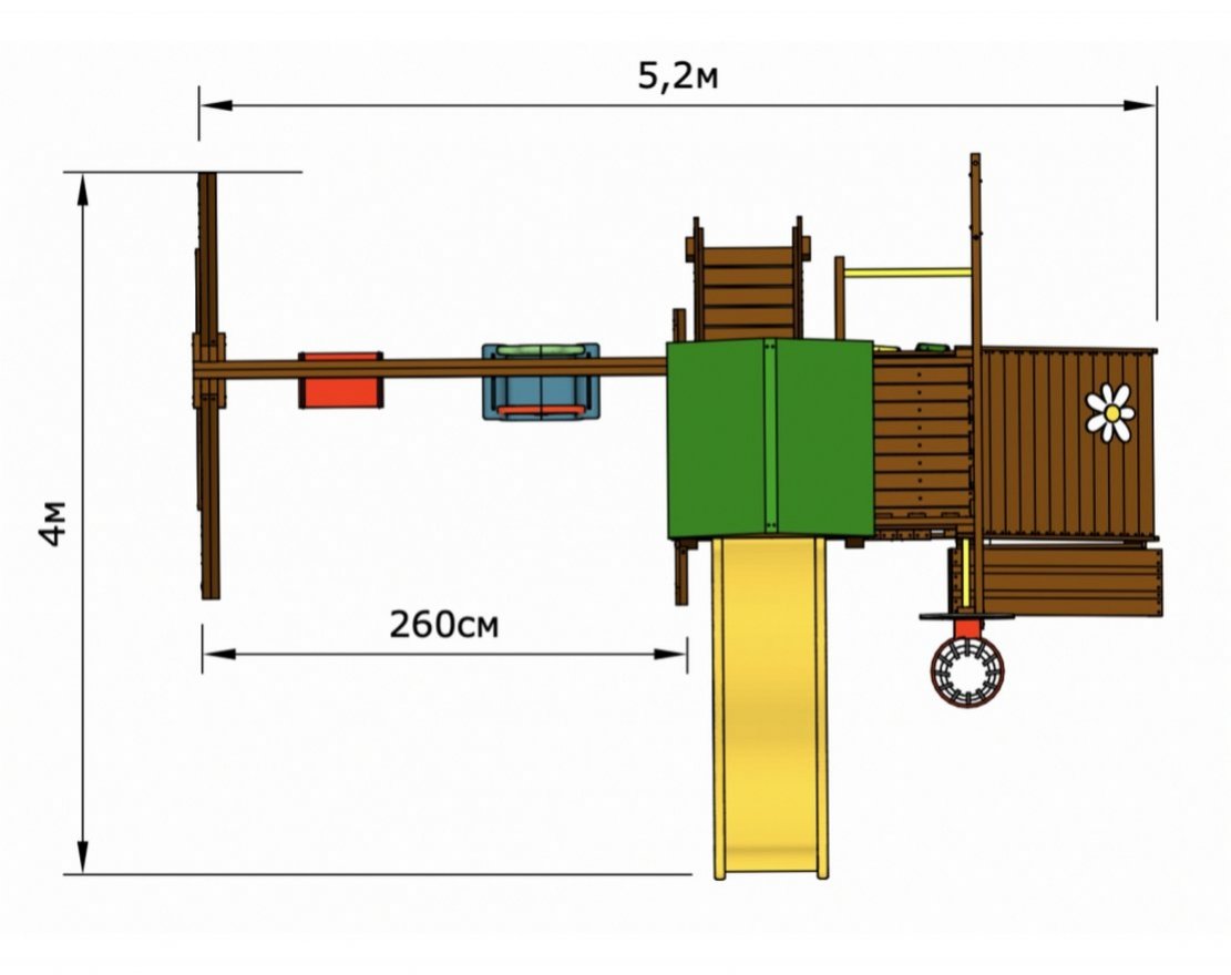 Детская игровая площадка Дейзи 5 - вид 2