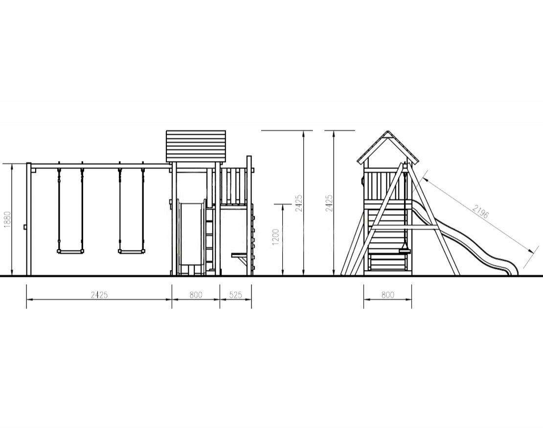 Детская игровая площадка Гарда 9 (всесезонная) - вид 2