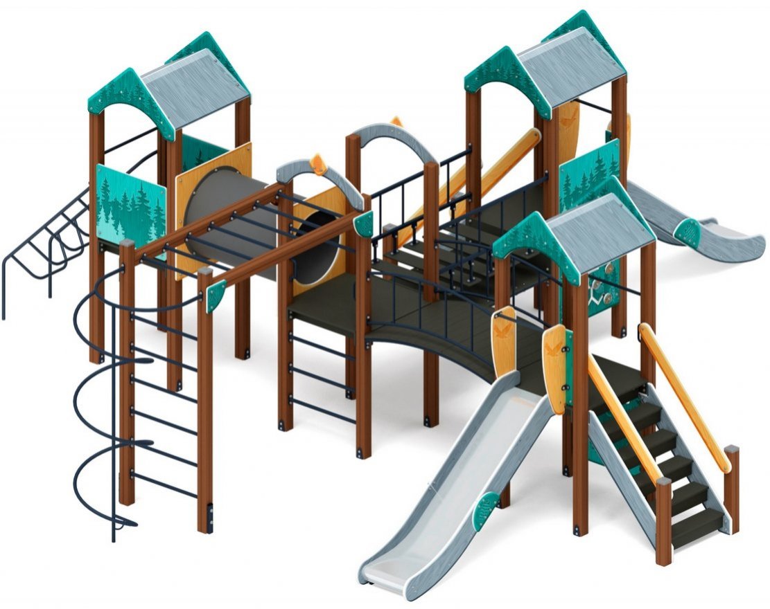 Детская игровая площадка Еловый островок-3 - вид 4