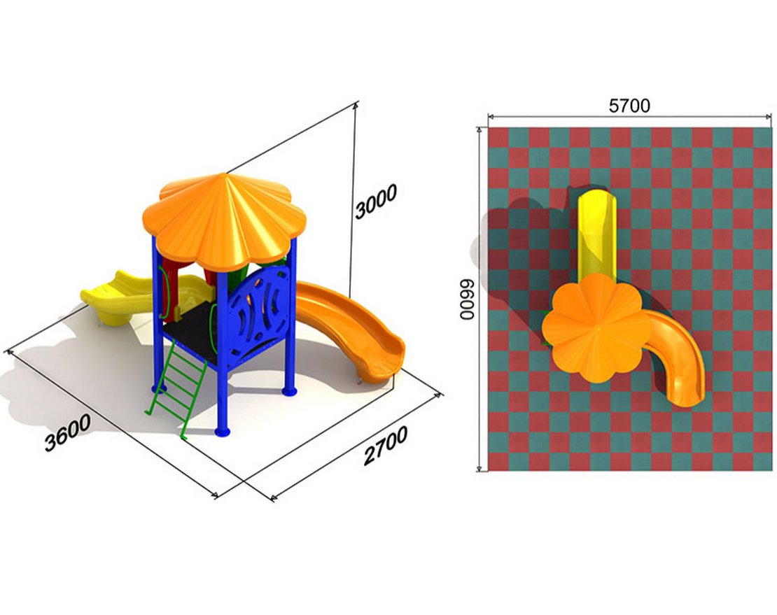 Детская площадка Кувшинка 3.3.2 - вид 2