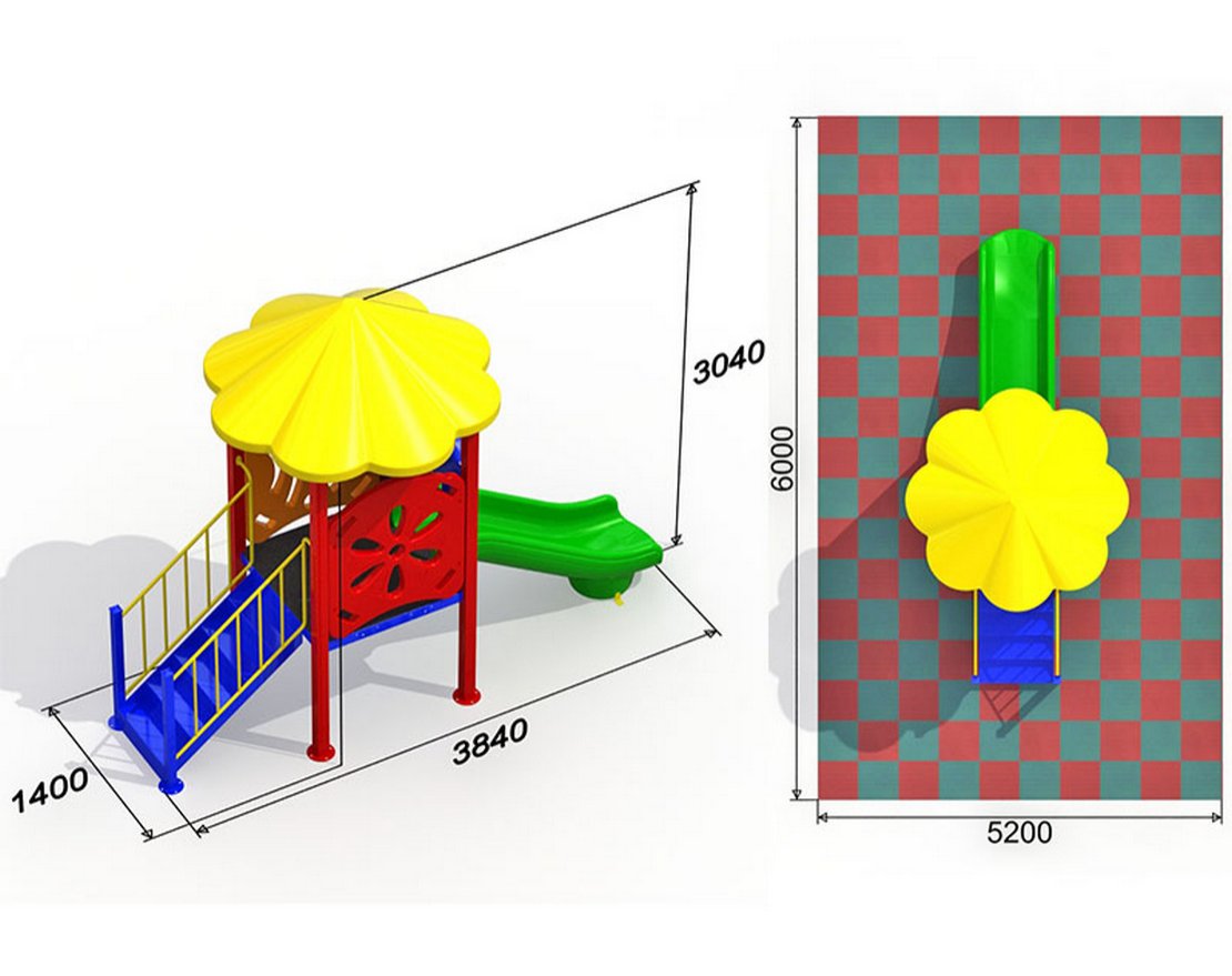 Детская площадка Малютка 2.3_2вар - вид 2