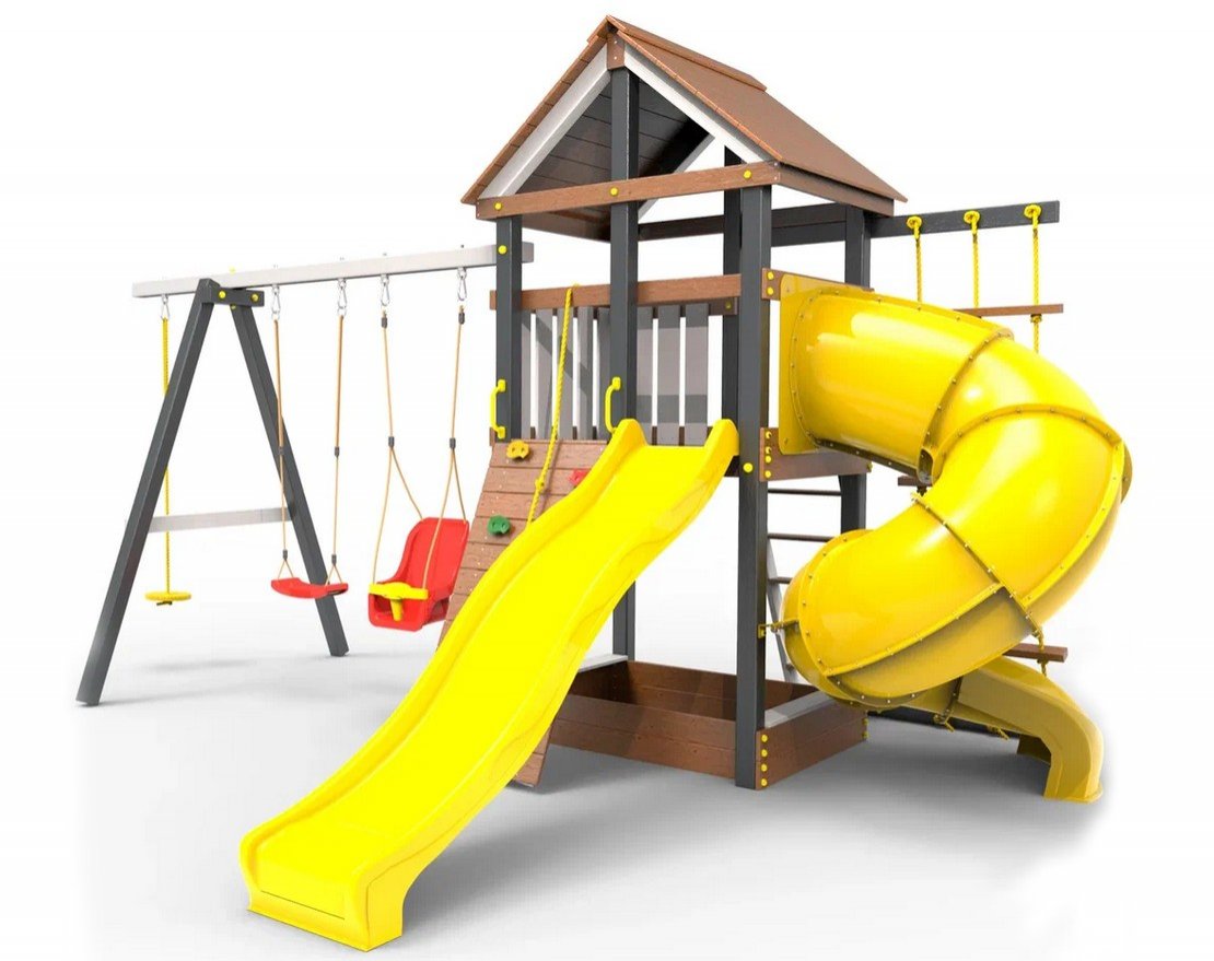 Детская игровая площадка Сорбет Ваниль с винтовой трубой - вид 2