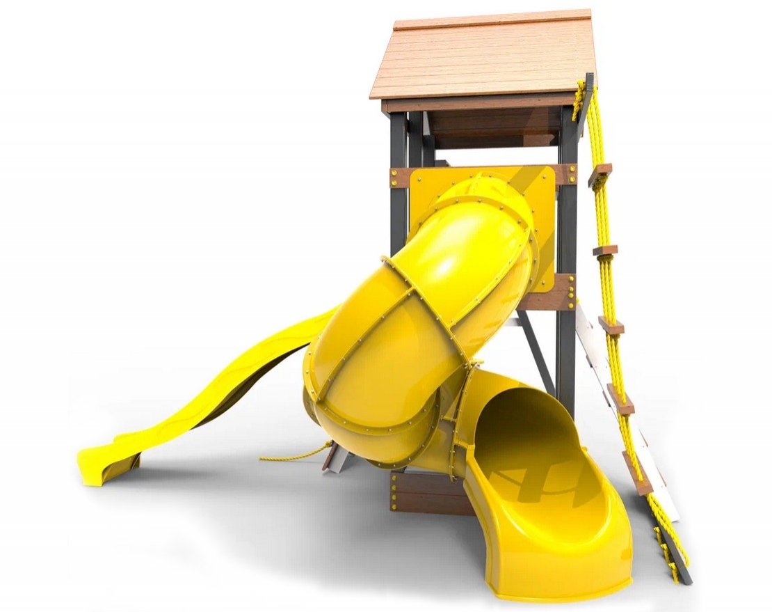 Детская игровая площадка Сорбет Ваниль с винтовой трубой - вид 3