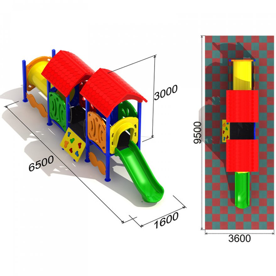 Детский игровой комплекс Паровоз BL - вид 3