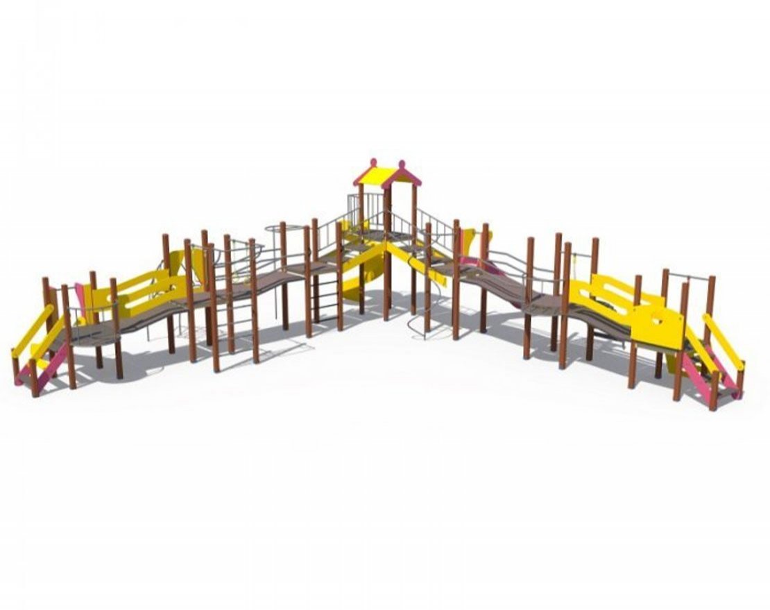 Детский игровой комплекс Квартал ДИО 08060 (винтовой скат 2000, металлические скаты 1500 и 900) - вид 5