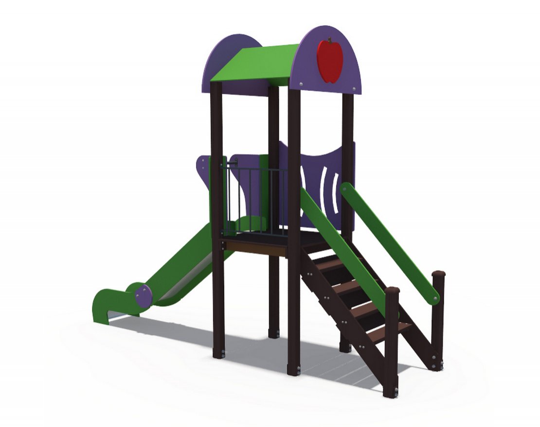 Детский игровой комплекс Солнышко Лето (скат металлический) Н-1200 ДИО 03021 - вид 2