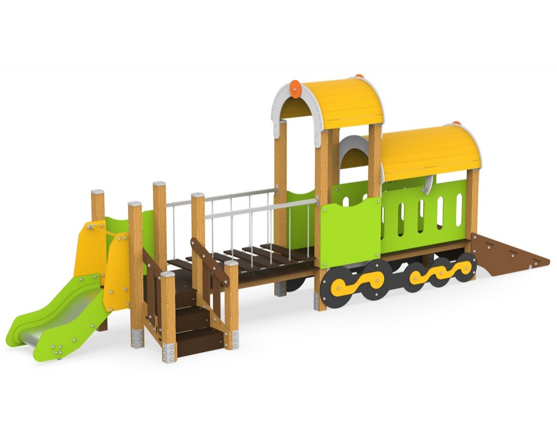 Детский игровой комплекс Поезд 3 - вид 4