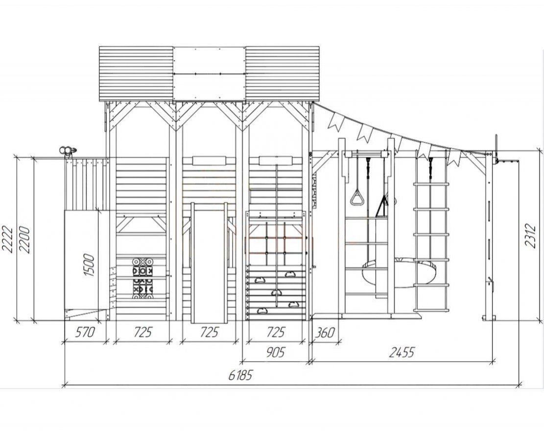 Детский игровой комплекс Домик приключений 4 - вид 4