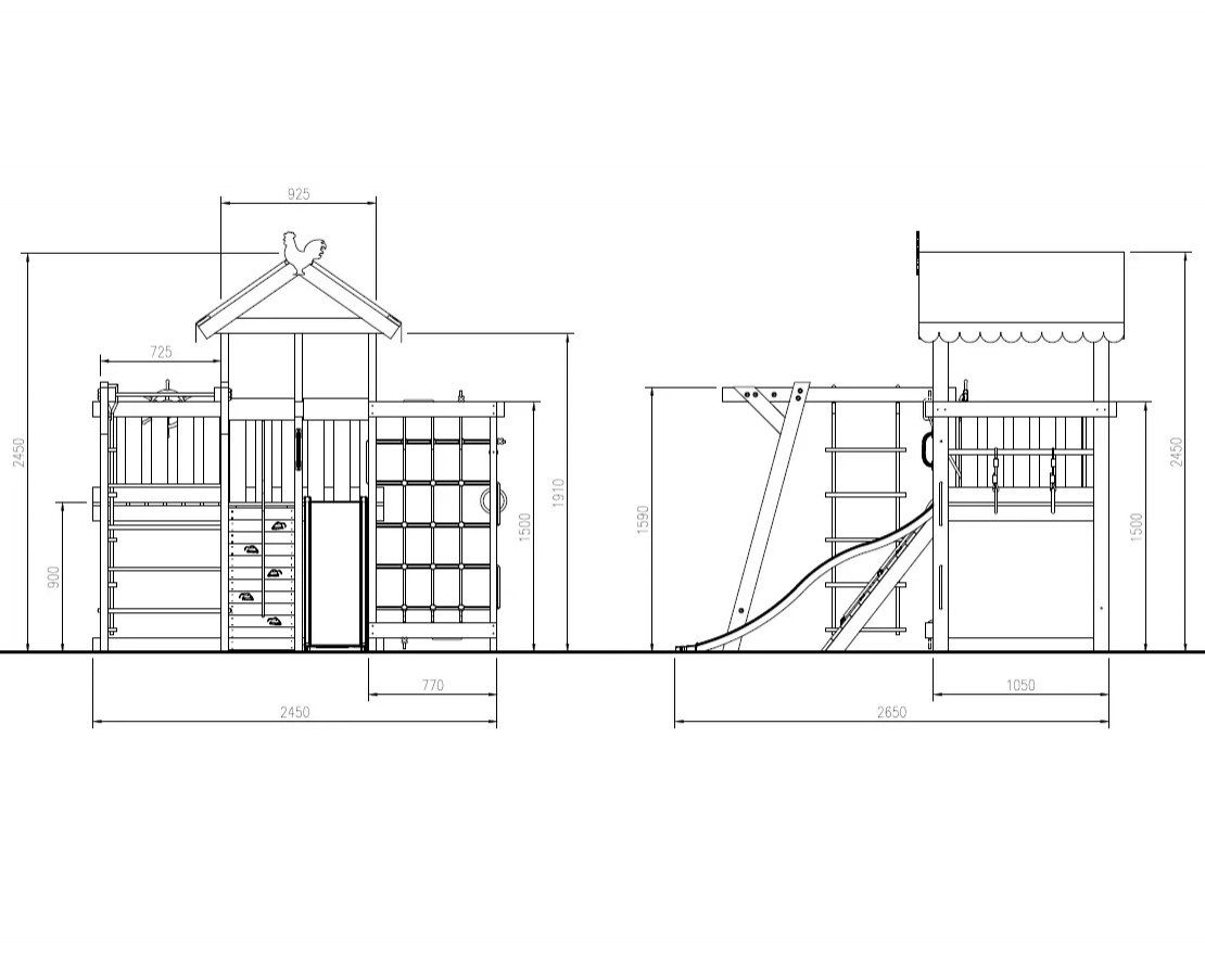 Детский игровой комплекс Весёлый уголок 4 - вид 2