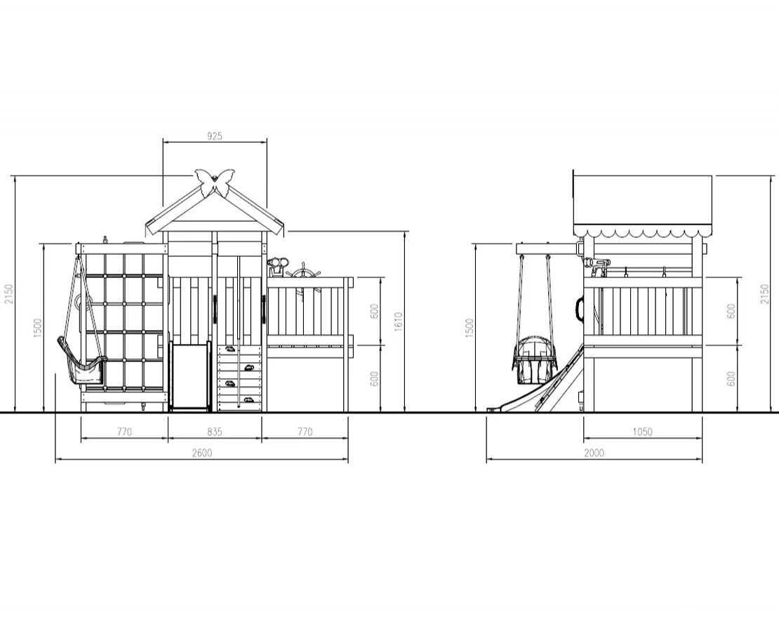 Детский игровой комплекс Весёлый уголок 6 - вид 2
