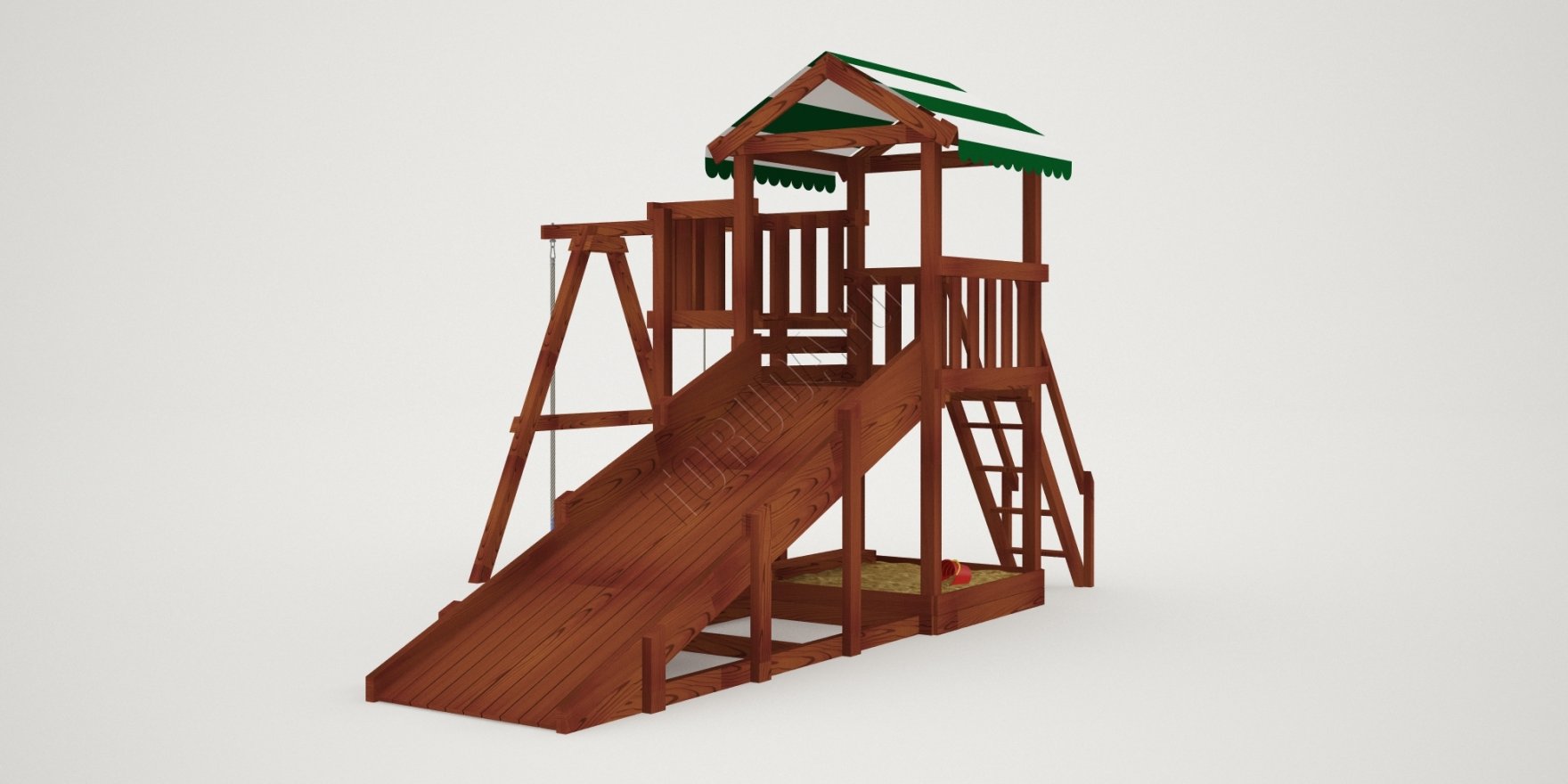 Детская игровая площадка Гарда 1 (Бри) всесезонная - вид 2