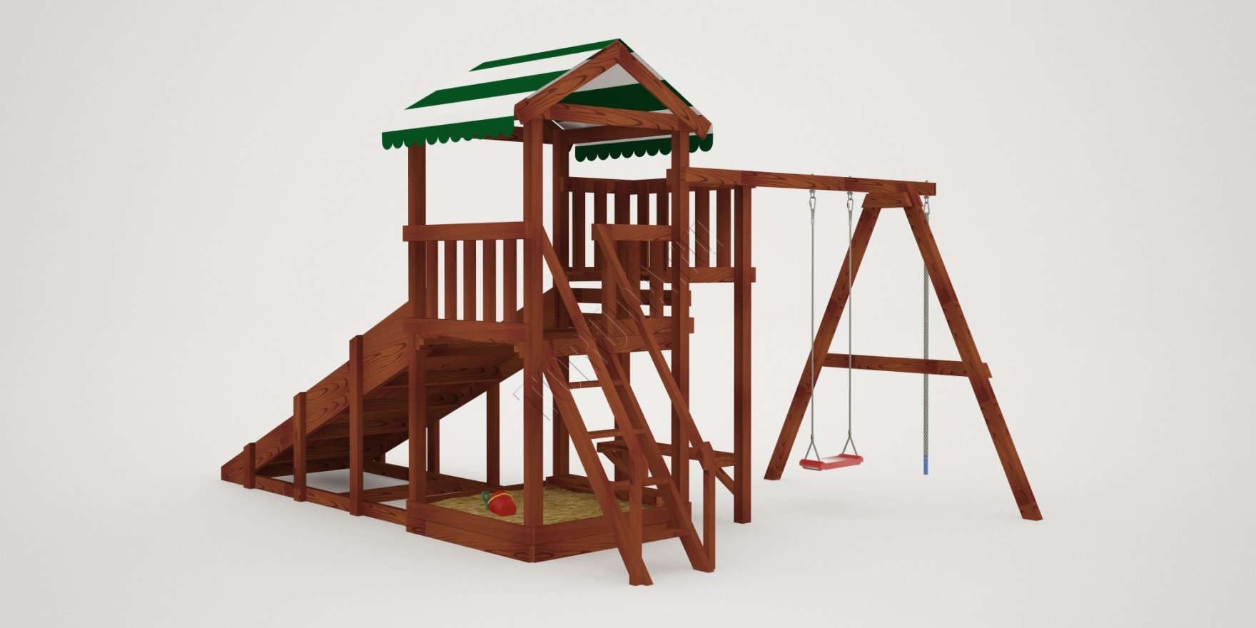 Детская игровая площадка Гарда 1 (Бри) всесезонная - вид 3