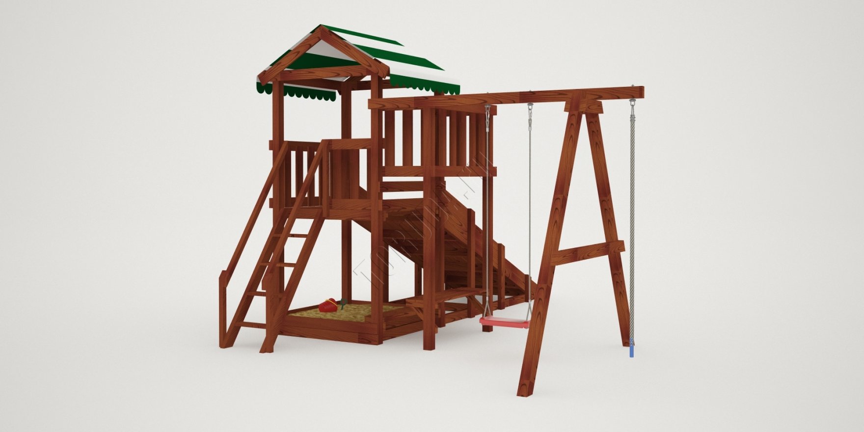 Детская игровая площадка Гарда 1 (Бри) всесезонная - вид 4