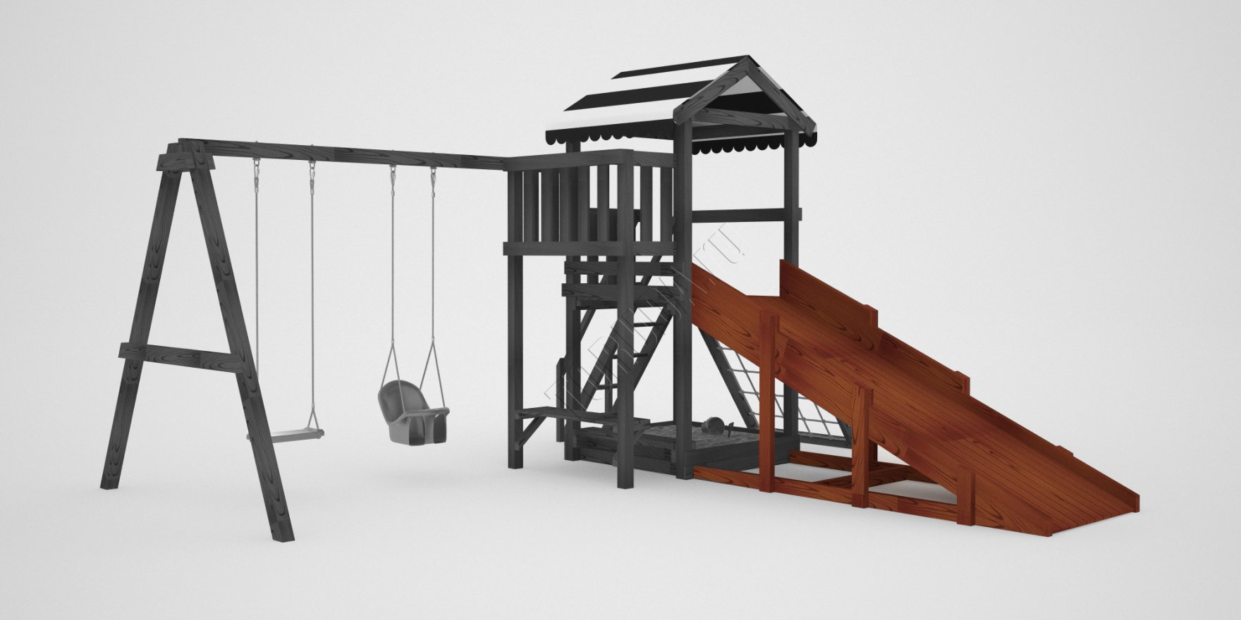 Детская игровая площадка Гарда 2 (Бри) всесезонная - вид 2