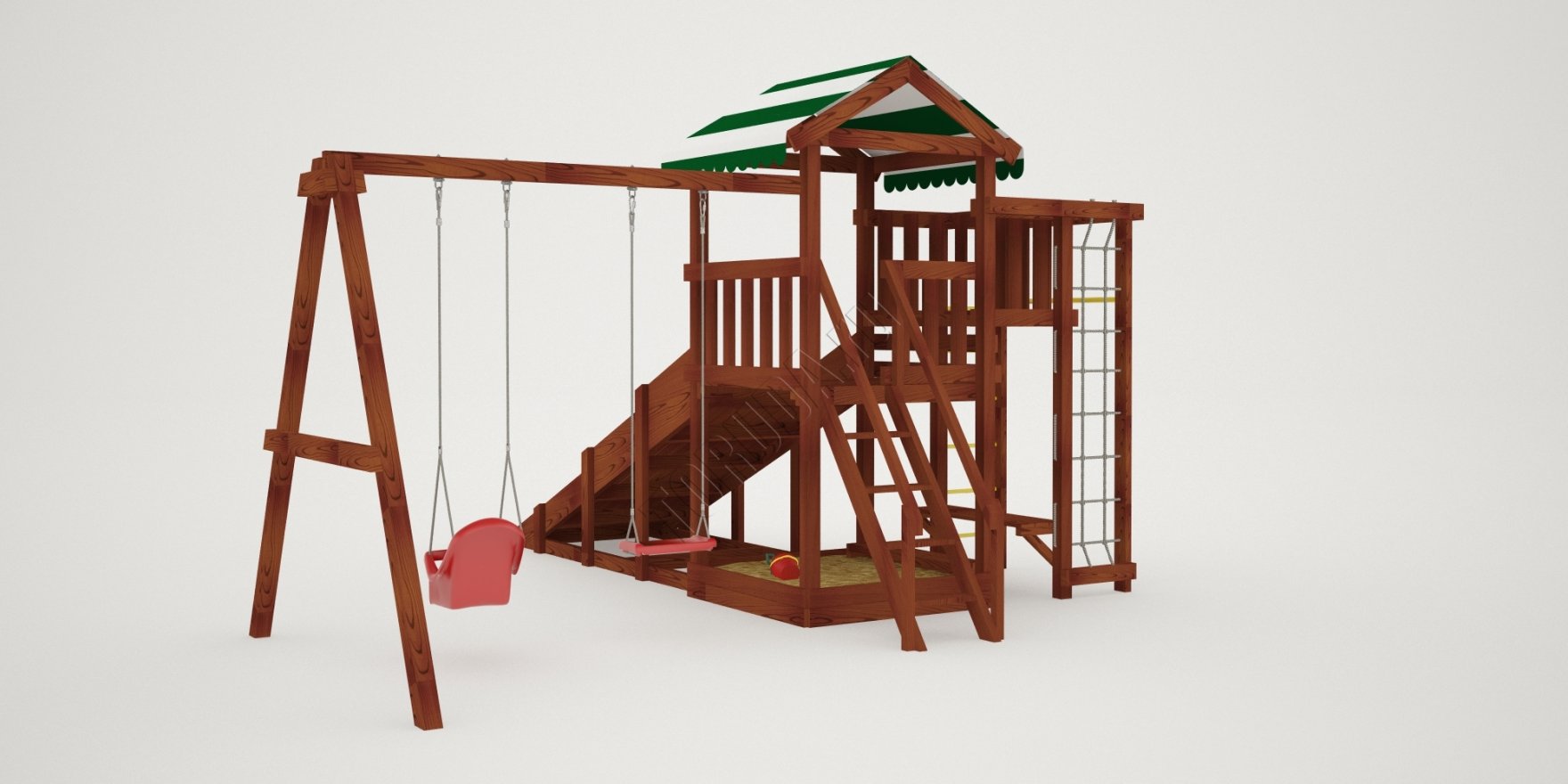 Детская игровая площадка Гарда 3 (Бри) всесезонная - вид 3