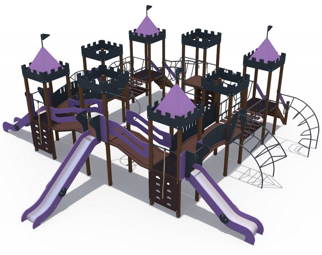 Детский игровой комплекс Сити с тремя горками - вид 2